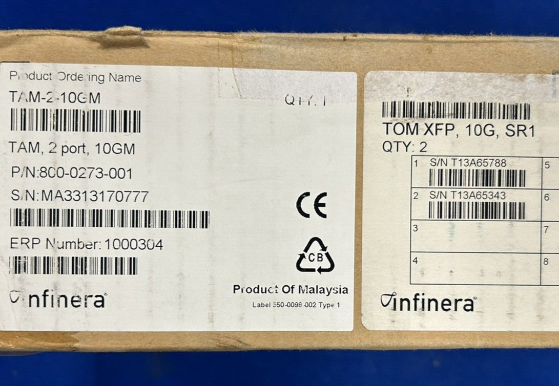 Infinera TAM-2-10GM Tributary Adapter Module 800-0273-001🟦