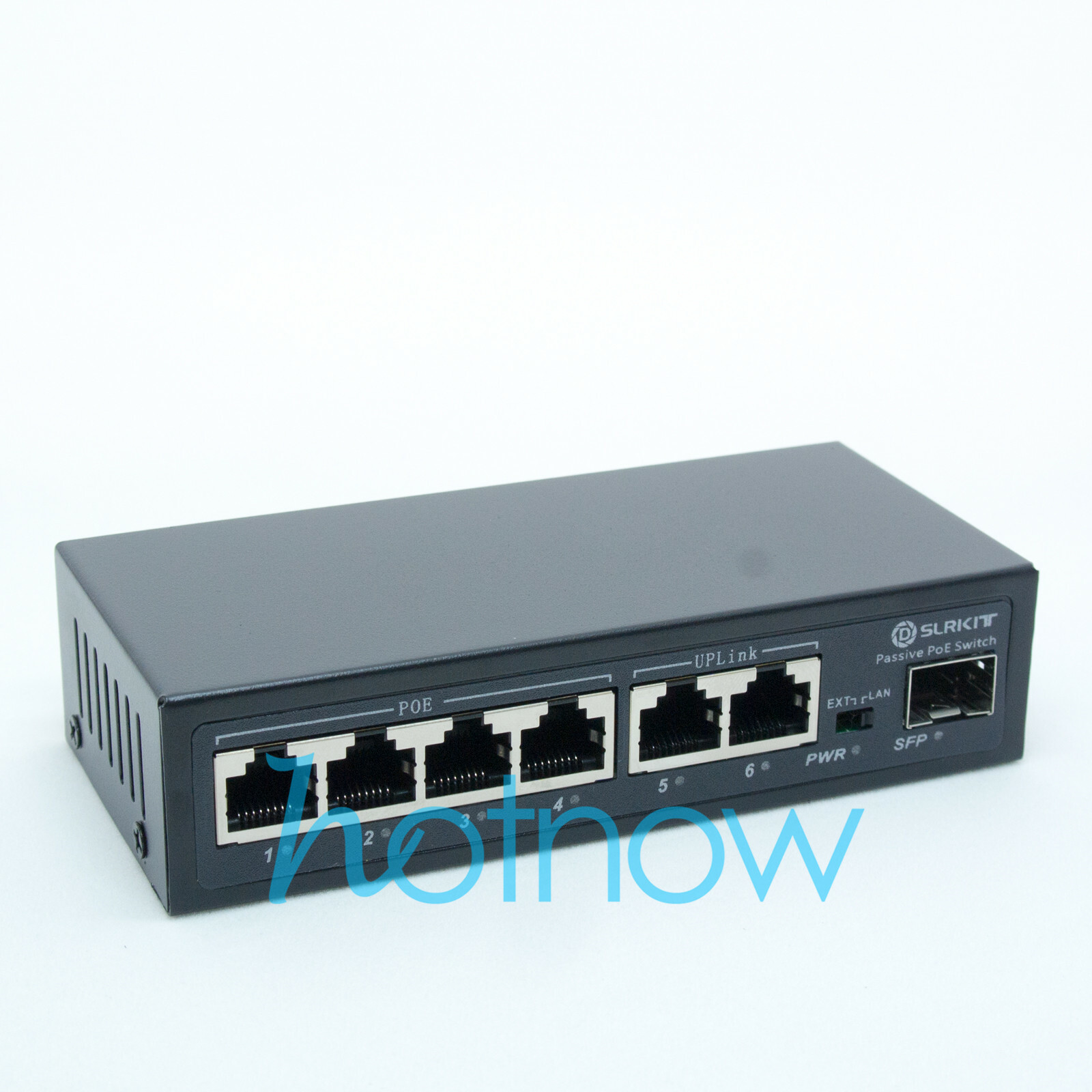 DSLRKIT 4POE 1SFP 2UpLink Gigabit 7 Ports Passive PoE Switch Injector Ethernet