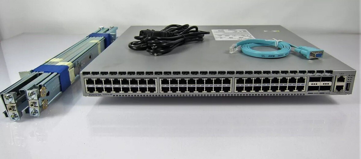 Arista DCS-7050TX-64-R 48xRJ45 (1/10GBASE-T) & 4xQSFP+ dual AC – Fast Shipping