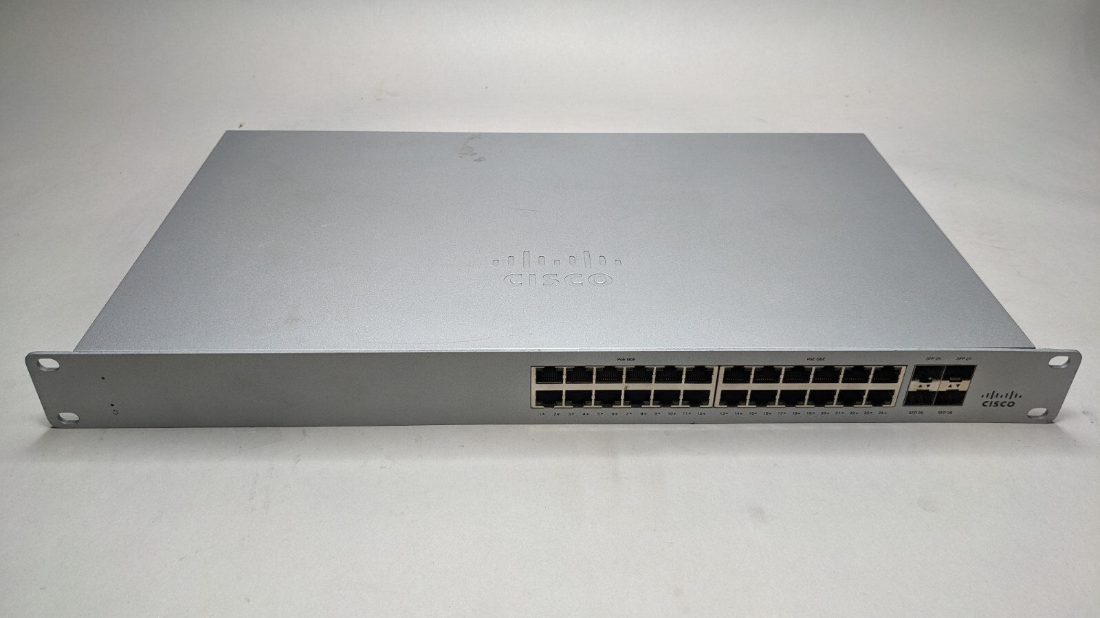 Cisco Meraki MS120-24P-HW 24-Port Gb Ethernet RJ45 4x GbE SFP Uplinks *BLEM*