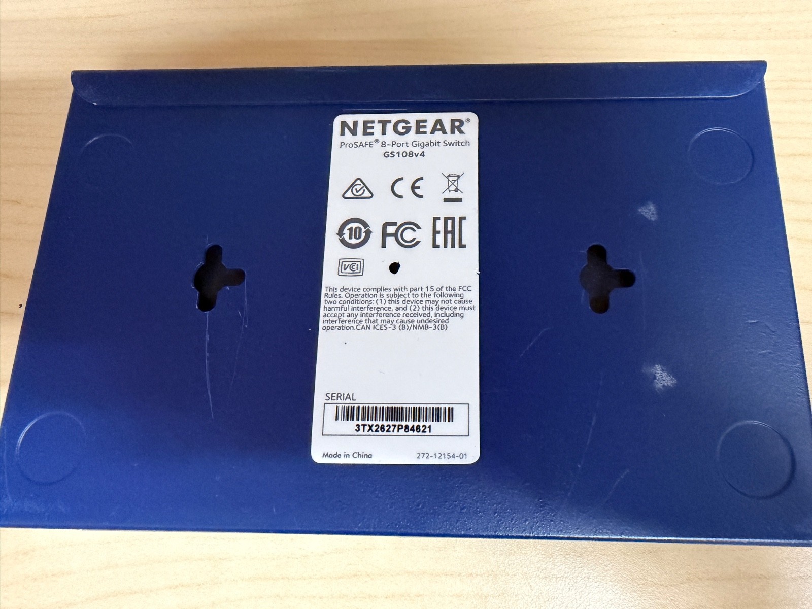 Netgear ProSafe GS108 v4 8-Port Gigabit Ethernet Switch w/ Power Adapter