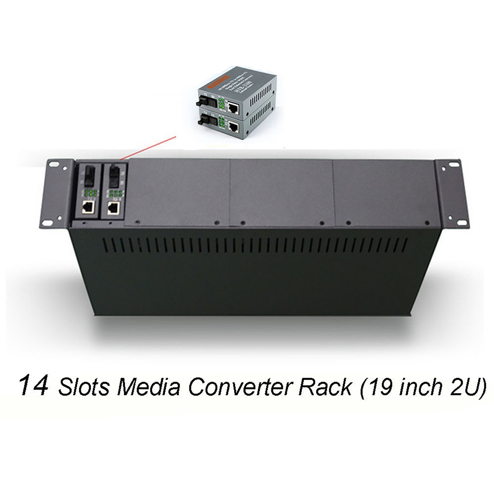 1 Pair 25KM Fiber Media Converter Adapter 10/100M SM Single Fiber SC Port