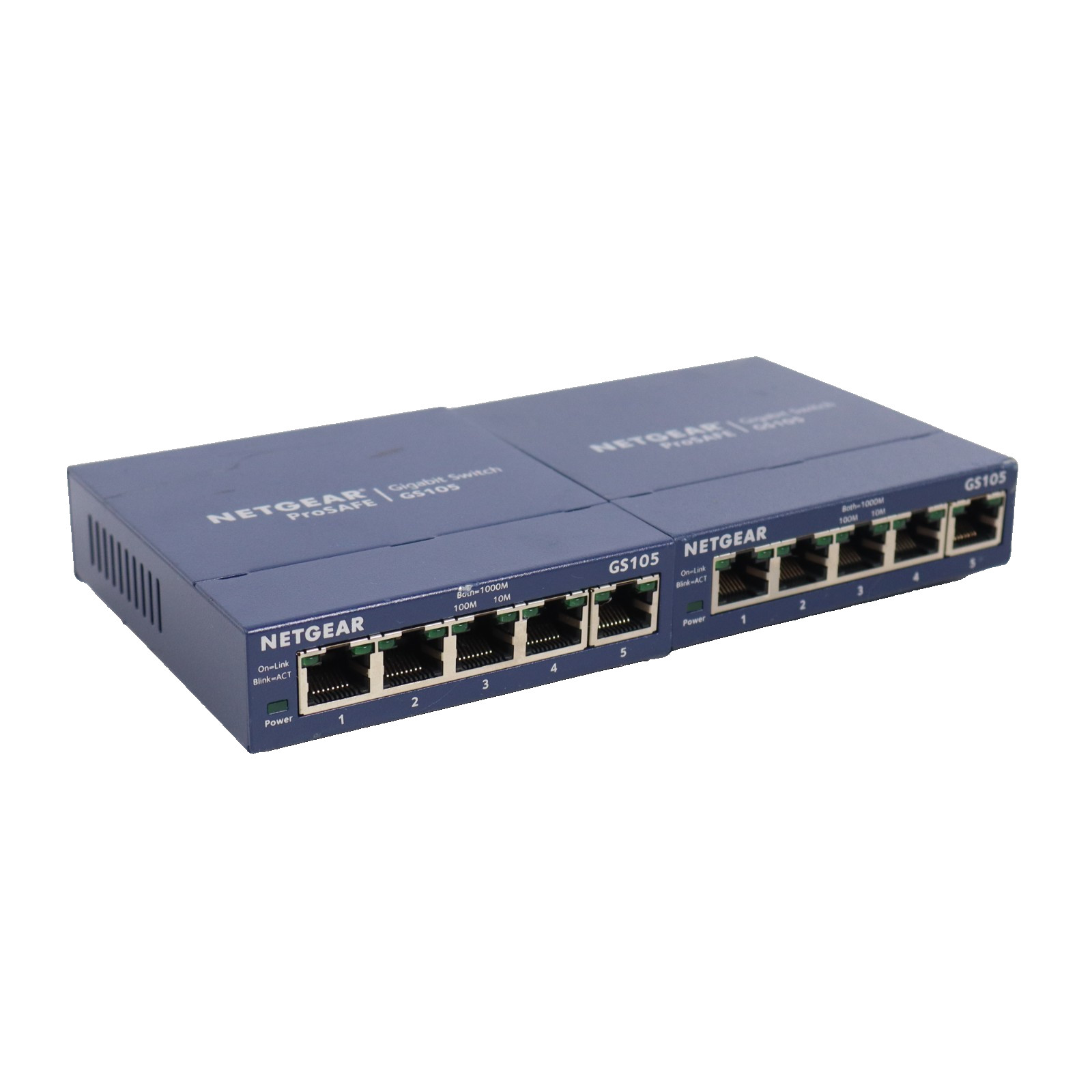 Lot of 2! – NETGEAR ProSAFE GS105v5 5-Port Gigabit Ethernet – READ, SCUFFED
