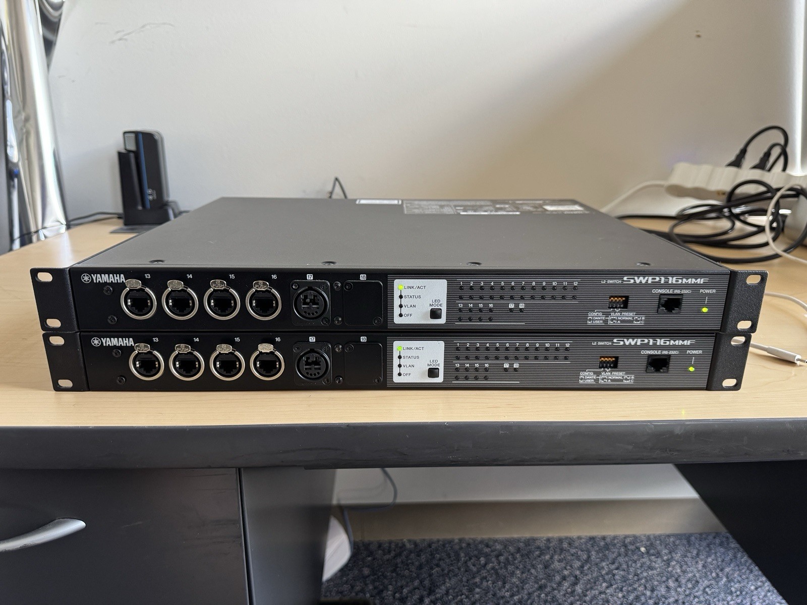 Yamaha SWP1-16MMF Managed L2 Gigabit Rackmount Switch | LOT OF 2