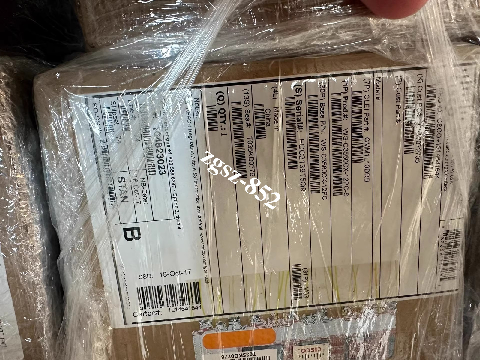 1Pcs CISCO WS-C3560CX-12PC-S Brand New Fast Shipping FedEx or DHL