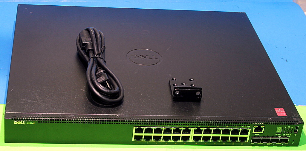 N1524P Dell N1500 Series 24-Port Gigabit PoE+ 4-Port Switch w/ Rack Mount Kit