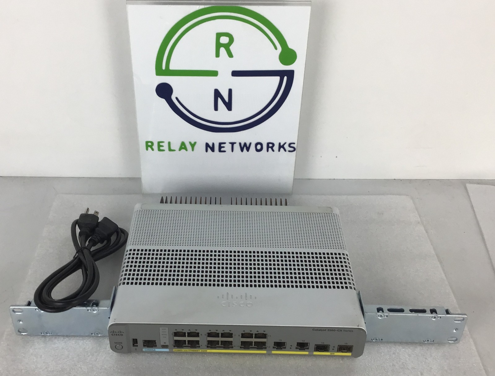 Cisco WS-C3560CX-12PC-S 12x 1 GE RJ45 PoE+ 2x 1G SFP Switch w/Rack ears