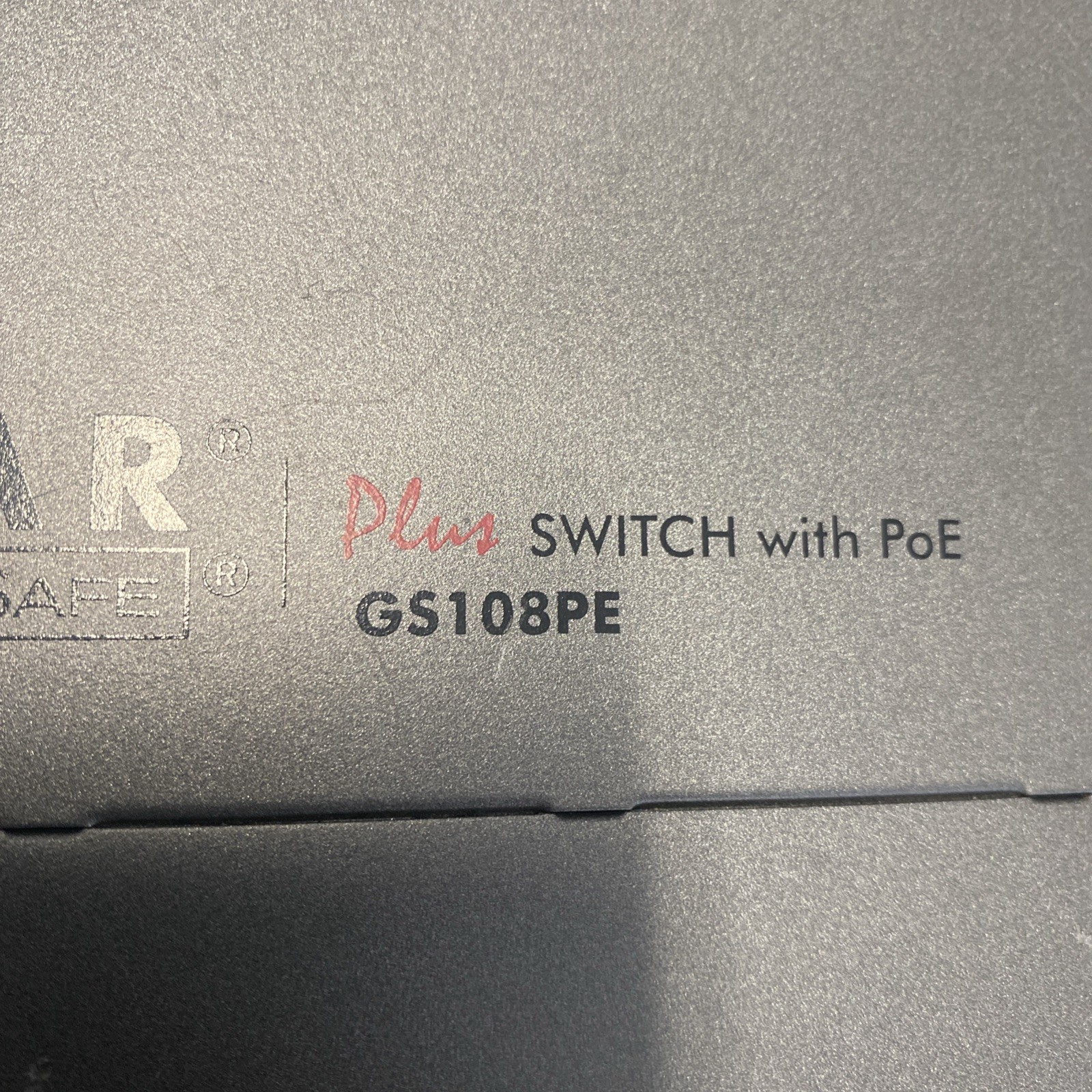 NETGEAR ProSafe PLUS switch with PoE GS108PEv2 W/AC-ADAPTER