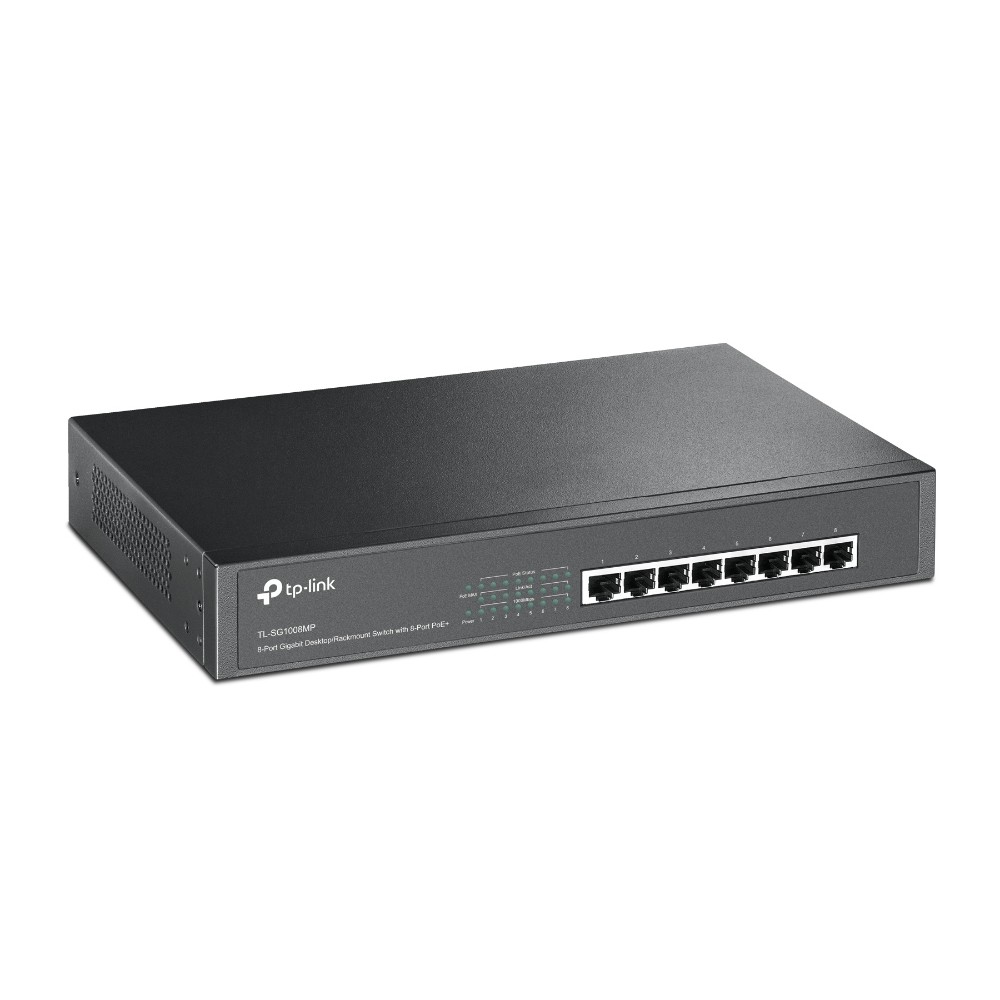 TP-Link TL-SG1008MP Swt 8Pt Gigabit Poe+Switch 124W Poe Power Budget 1U 13Rm