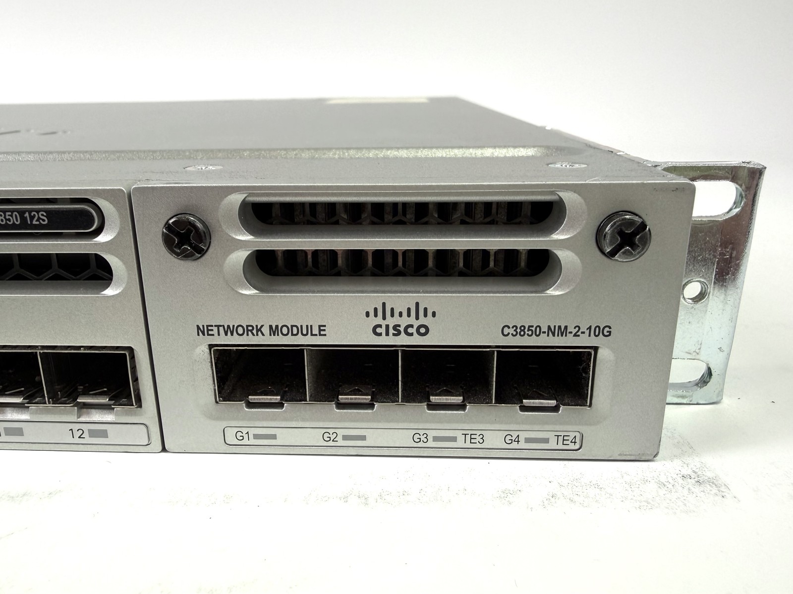 Cisco Catalyst WS-C3850-12S-E 12-Port Gigabit SFP Switch w/ C3850-NM-2-10G