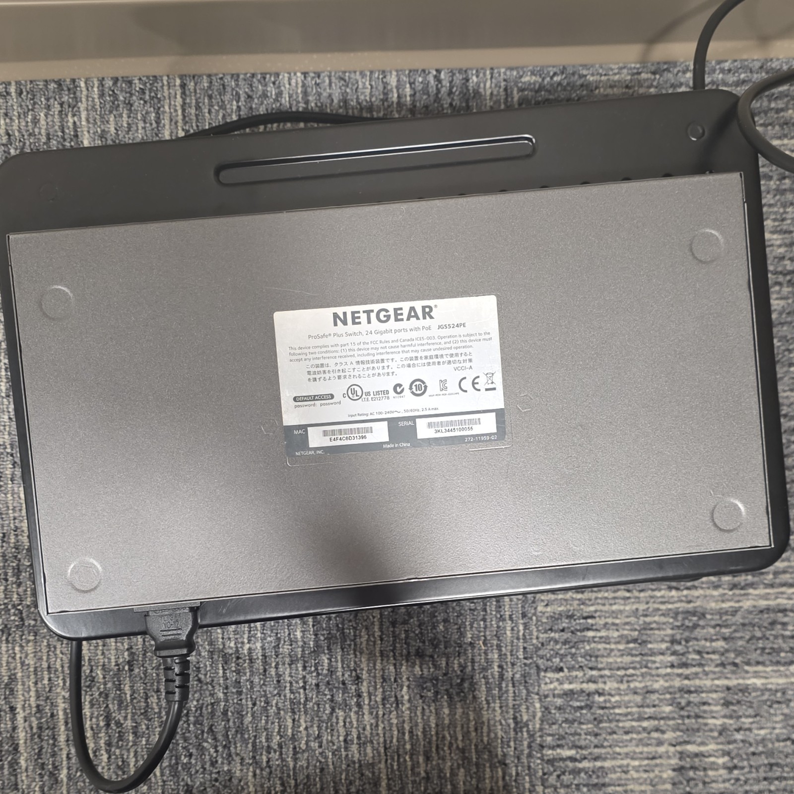 NETGEAR ProSAFE Plus JGS524PE 24-Port Gigabit PoE Smart Managed Plus L2