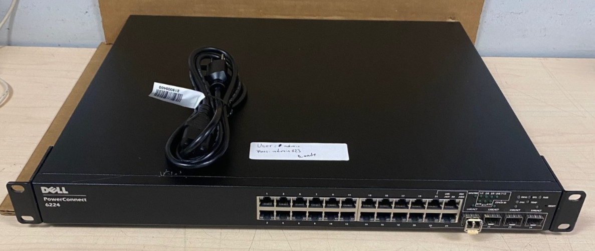 Dell PowerConnect 6224 Gigabit 24-Port Managed Switch W/RACK EARS (TESTED)