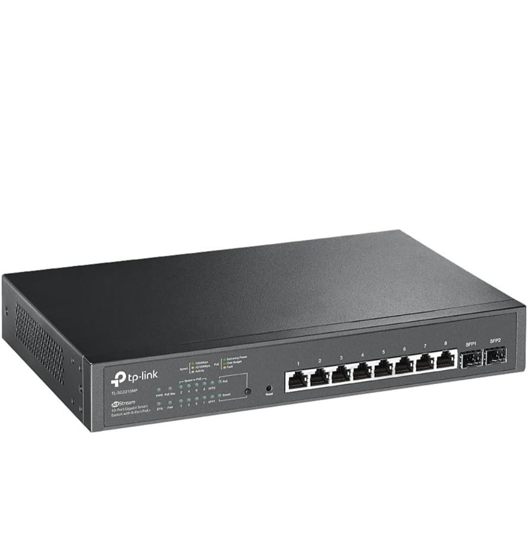TP-LINK TL-SG2210MP JetStream Omada 10Port Gigabit Smart Switch with 8-Port PoE+