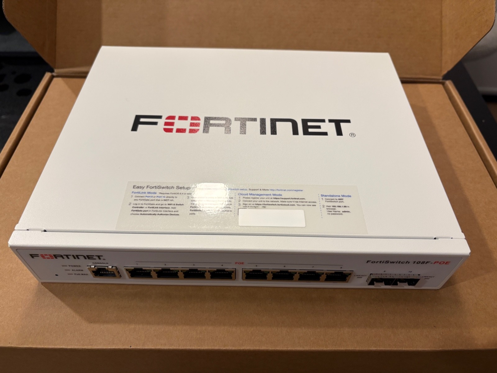 FortiSwitch 108F-POE – Brand New – FS-108F-POE