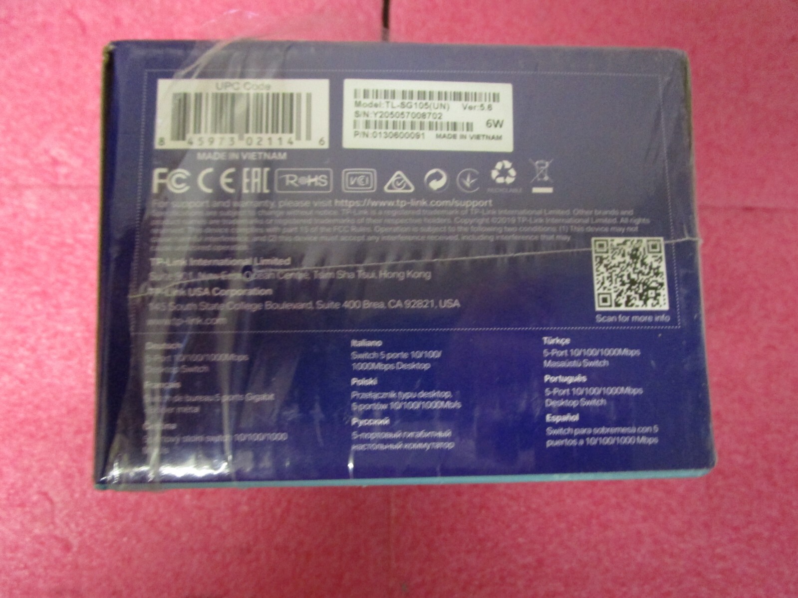 TP-Link TL-SG105E 5-Port Gigabit Easy Smart Switch (UN) – New