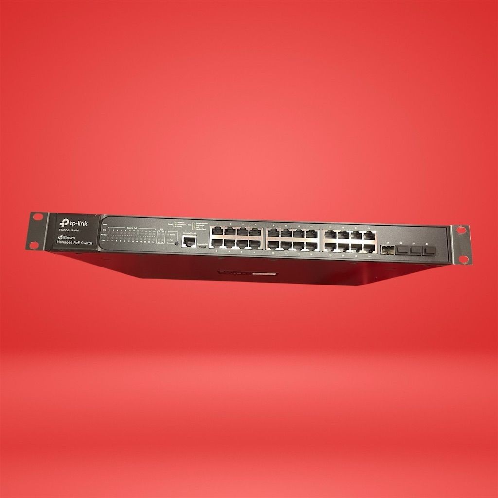 TP-Link T2600G-28MPS 28-Port Gigabit PoE+ Managed Network Switch Rack Mount