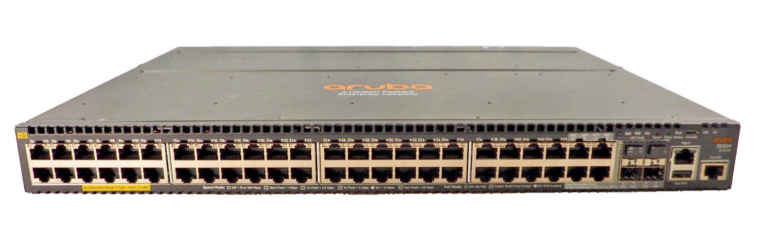 HP Aruba 2930M JL322A 48-Port POE+ Gigabit Ethernet Switch NO PSU
