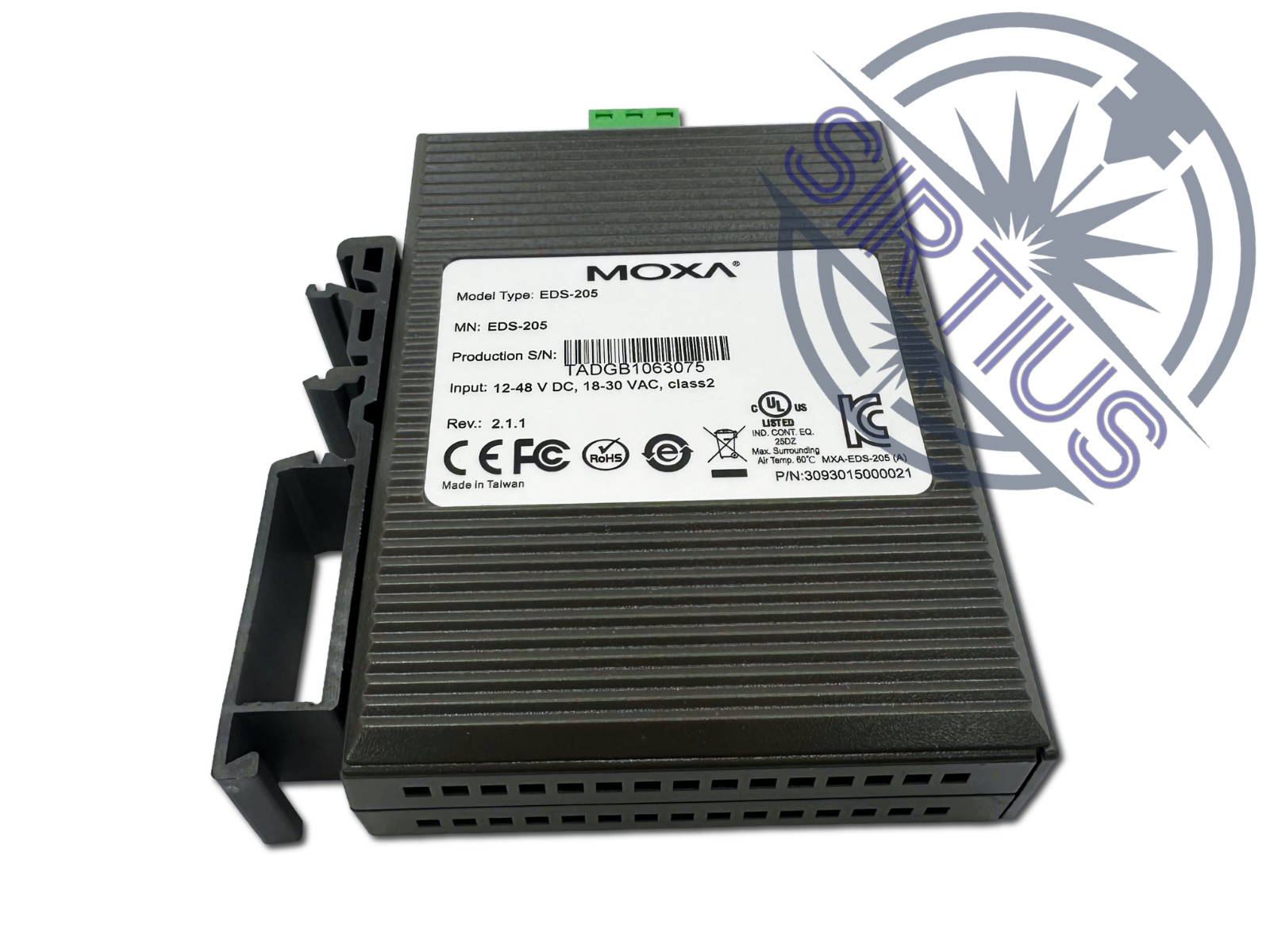5-Port Unmanaged Ethernet Switch – MOXA EDS-205, 5-Port RJ45, 12-48VDC/18-30VAC