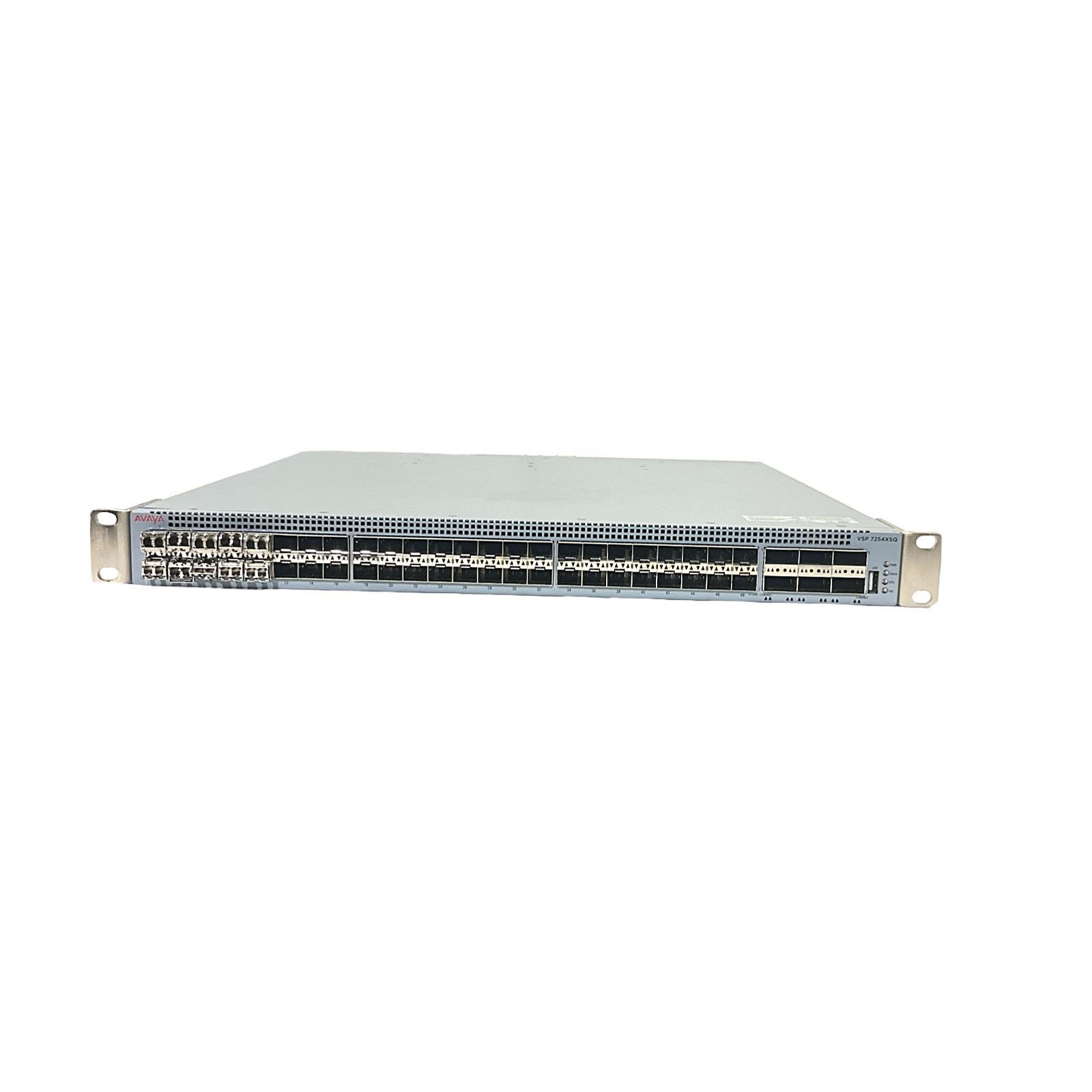 48 Port 10GB SFP+ Avaya VSP Ethernet Switch 1x PSU | 6x QSFP+ 40GbE + 10x Optics