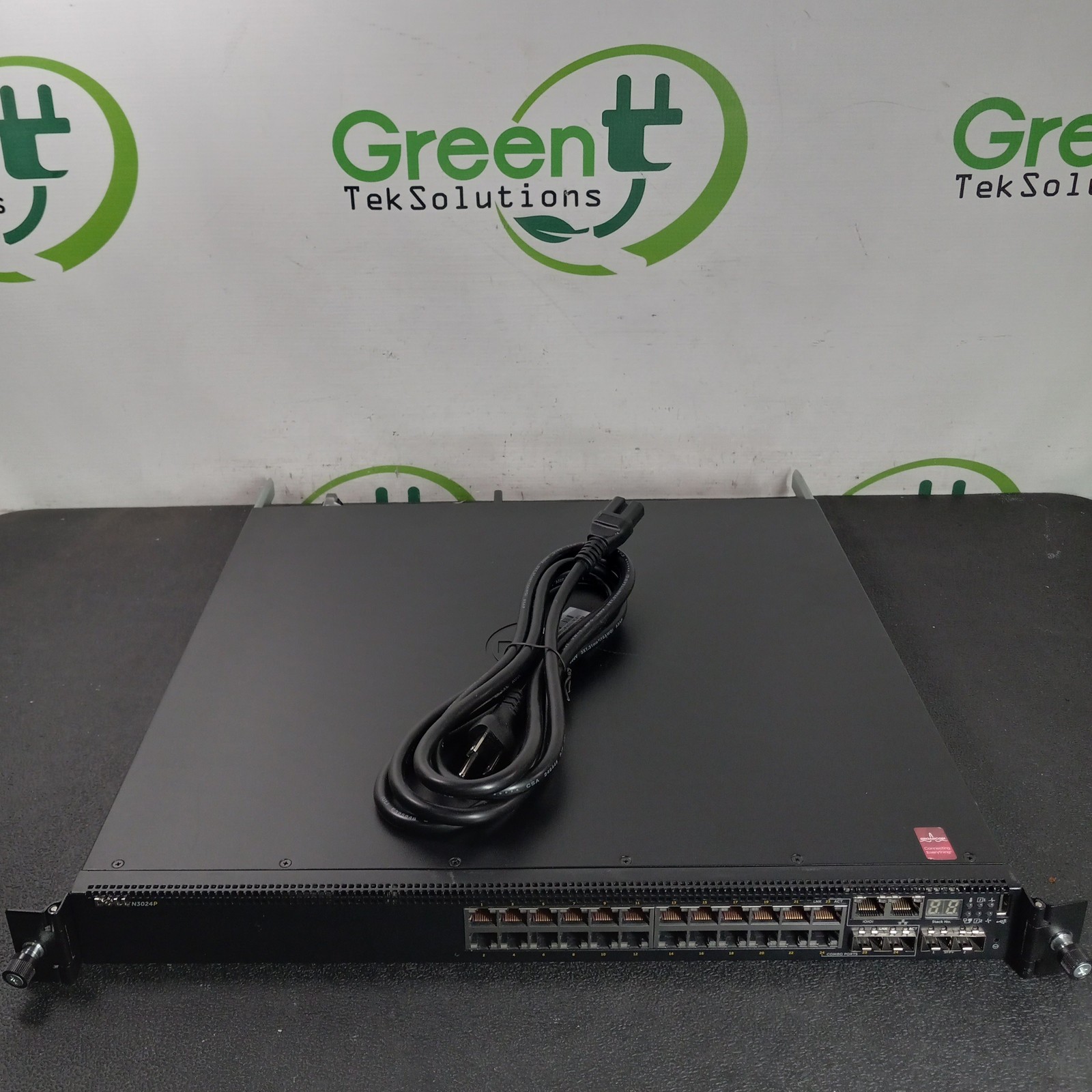 Dell Networking N3024P Managed POE+ Gigabit 24 Port Switch w Power Cord, 1x PSU