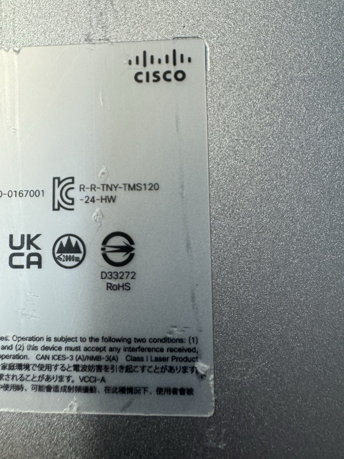 Cisco Meraki MS120-24P-HW 24-Port Gigabit Cloud Managed PoE Switch UNCLAIMED