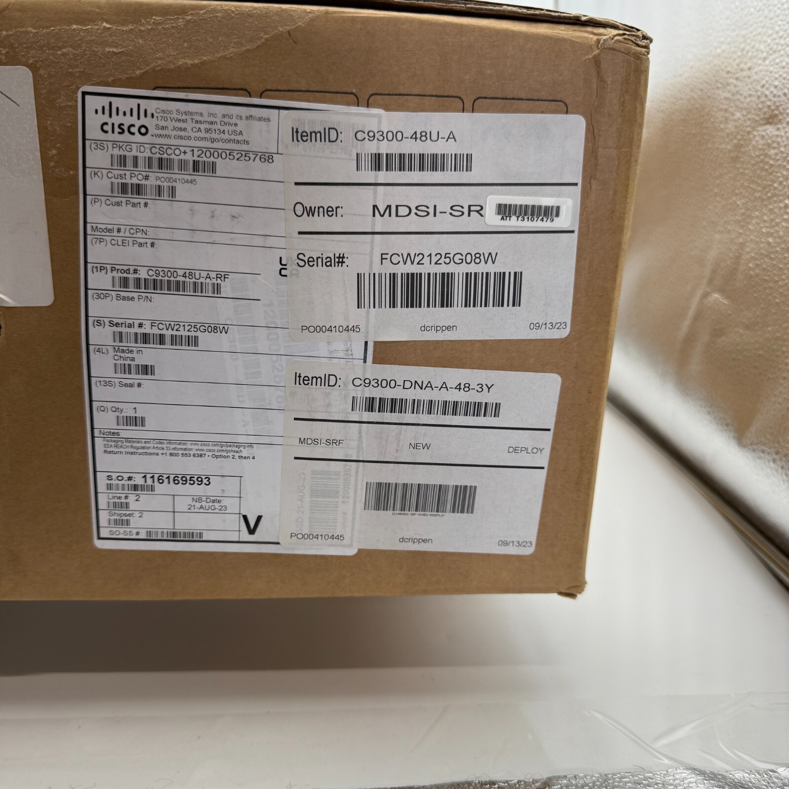 Cisco-RF Catalyst C9300-48U-A 48 Port UPOE Switch 1- Year Warranty