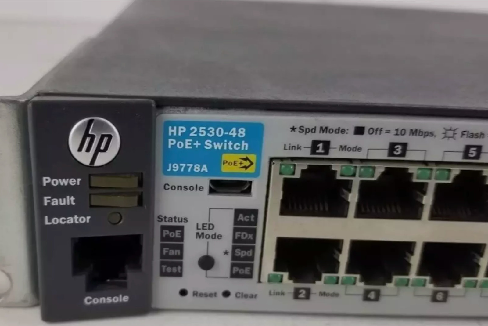 HP J9626A ProCurve 48-Port Stackable Ethernet Sw-48-PoE+ 48-Port Tested w/ ears