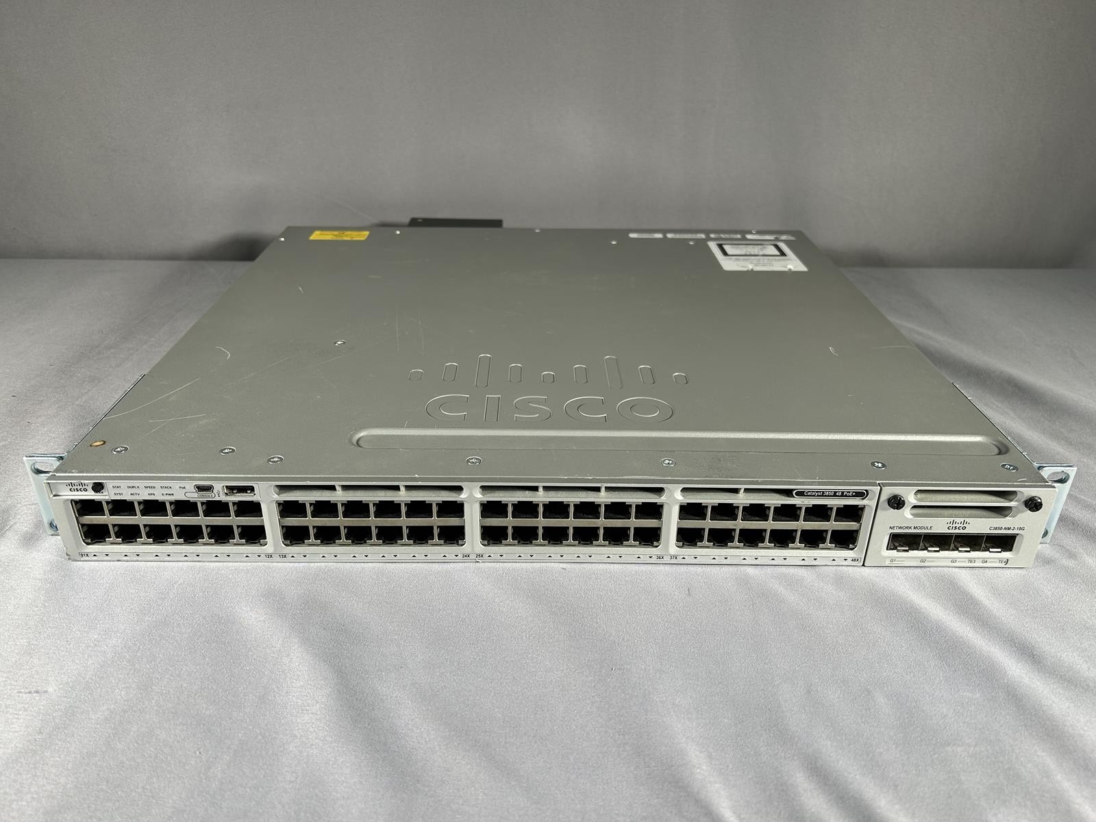 CISCO CATALYST 3850 48 PORT PoE+ SWITCH C3850-NM-2-10G MODULE ***FULLY TESTED***