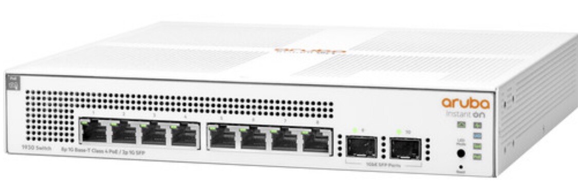 HPE Aruba Instant On 1930 8G Class4 PoE 2SFP 124W 8 port Switch JL681A#ABA