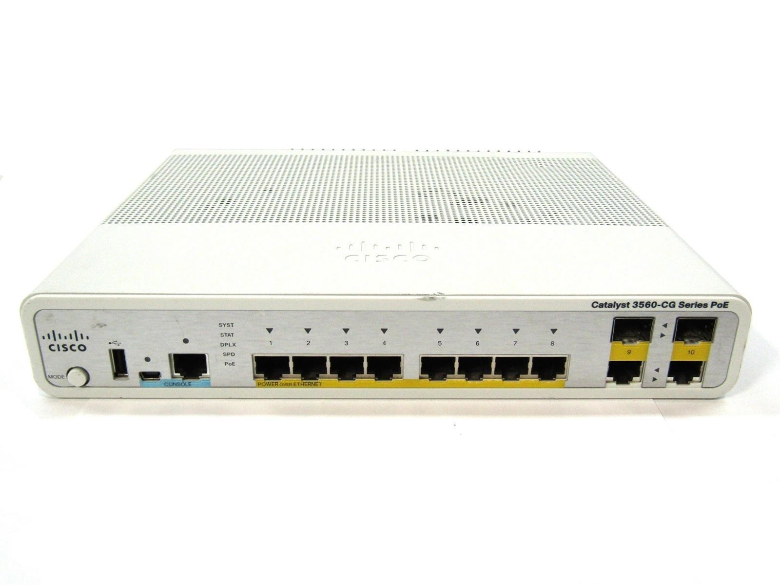 Cisco Catalyst WS-C3560CG-8PC-S V3 Switch | 8x PoE Ports | 4x Ethernet/SFP Ports
