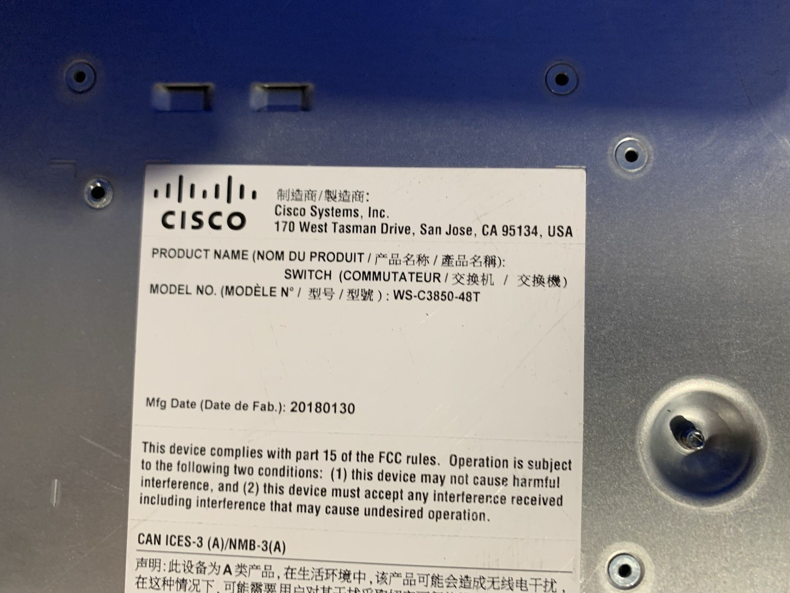 Cisco Catalyst WS-C3850-48P 48-Port PoE+ Switch C3850-NM-4-10G Network Module -2