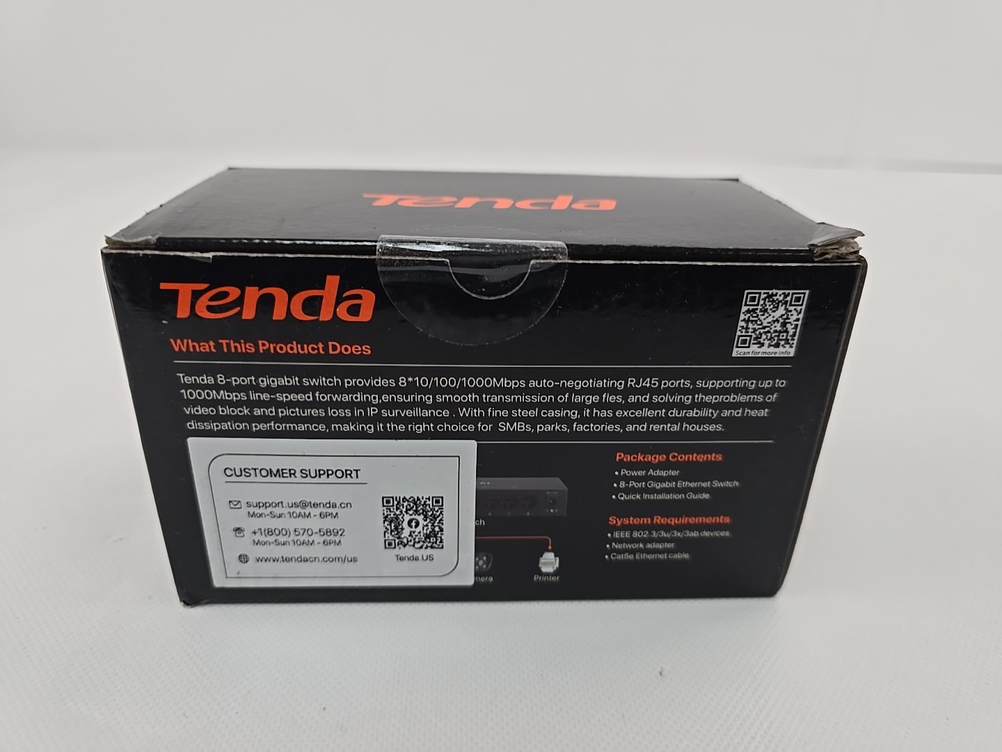 Tenda TEG1008M 8-Port Gigabit Ethernet Switch Home & Enterprises Network Switch