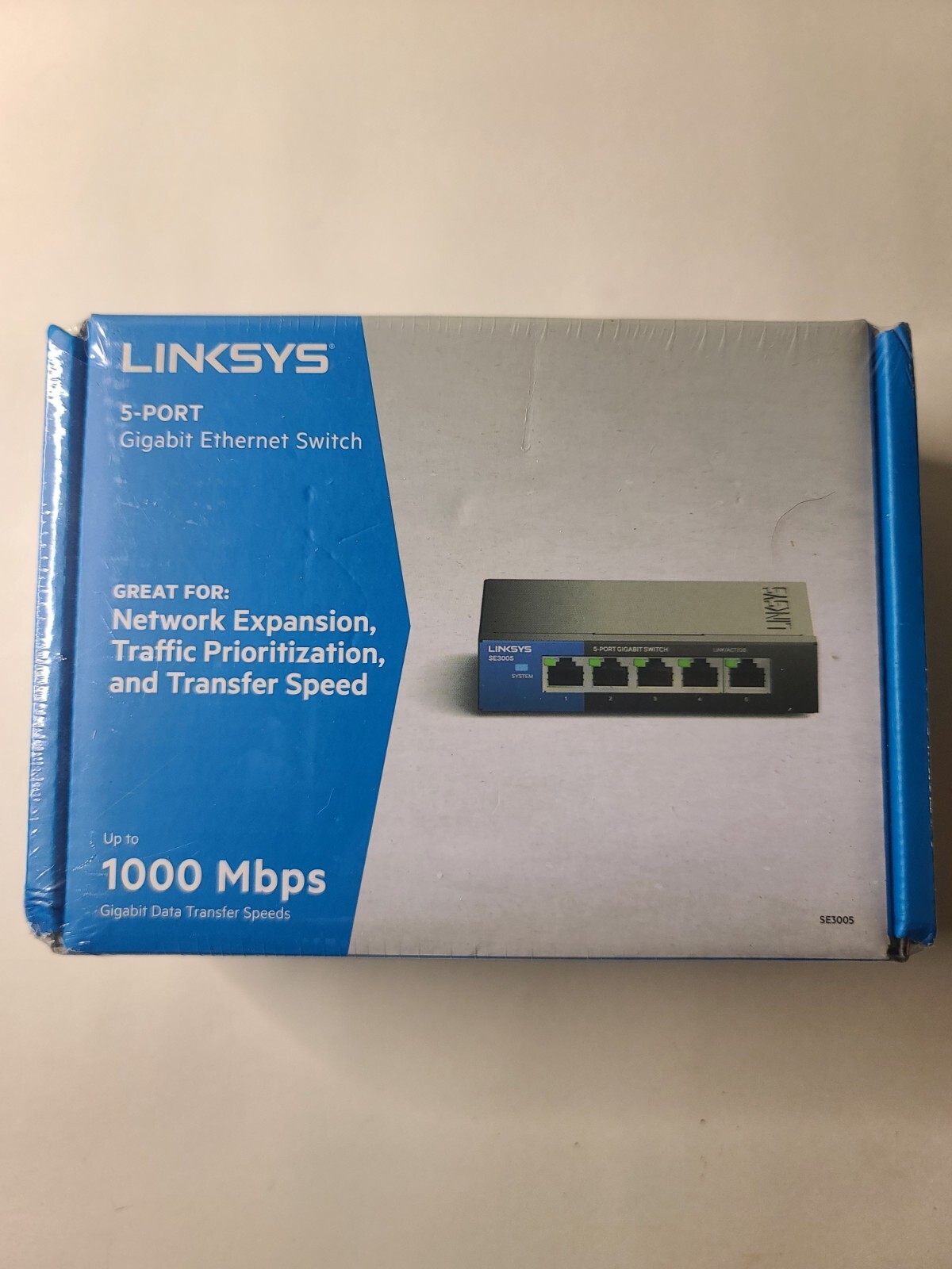 New Linksys SE3005 5-port Gigabit Ethernet Switch