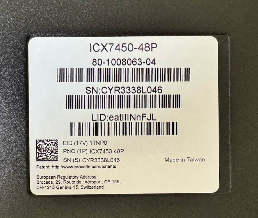 Brocade ICX7450-48P 48-Port PoE+ Enterprise Managed Network Switch