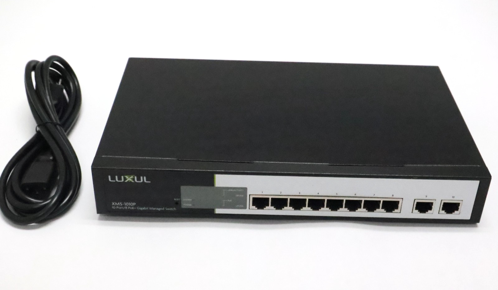Luxul XMS-1010P 10-Port (8 PoE+) Gigabit Managed Ethernet Switch w/ Power Cord