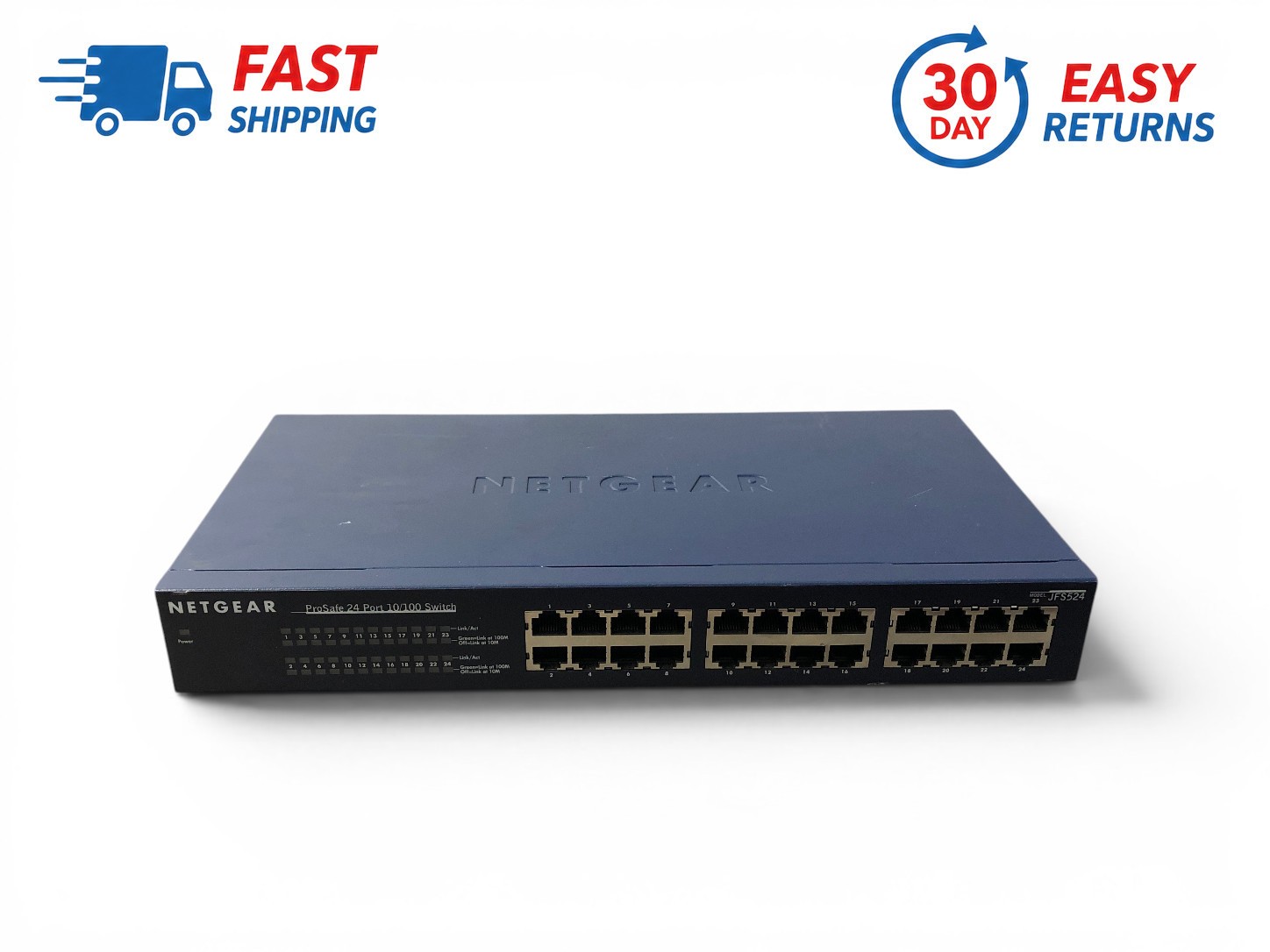 Netgear ProSafe JFS524 24 Port 10/100 Fast Ethernet Rackmount Network Switch 1U