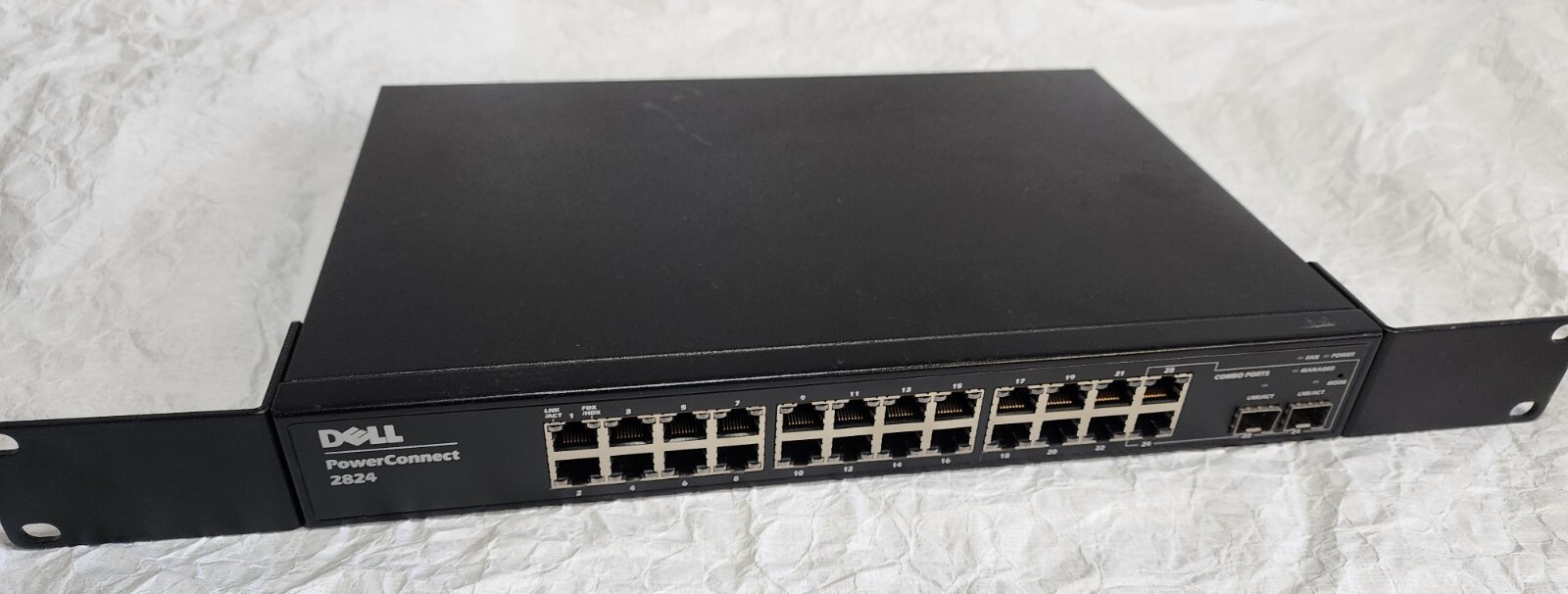 Dell PowerConnect 2824 24 Port Gigabit Ethernet Network Switch w/ Rack Ears