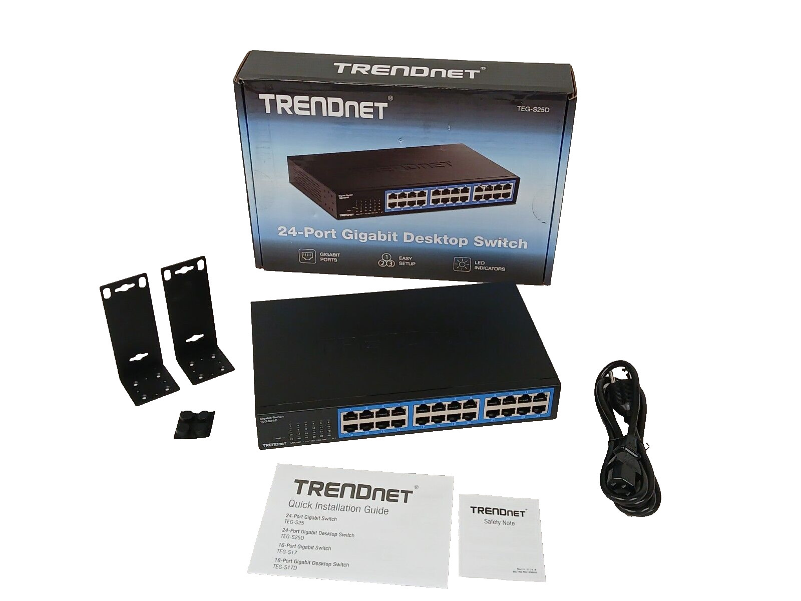 TRENDnet TEG-S25D, 24-Port Gigabit Desktop Switch- New in Box