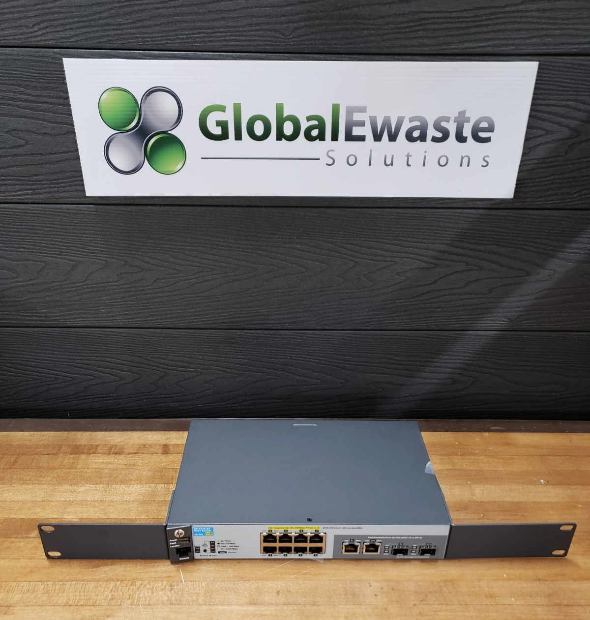 HP/Aruba J9774A 2530-8G 8Pt 1GbE PoE Switch – Fully Tested w/ Rack Ears – NO PSU