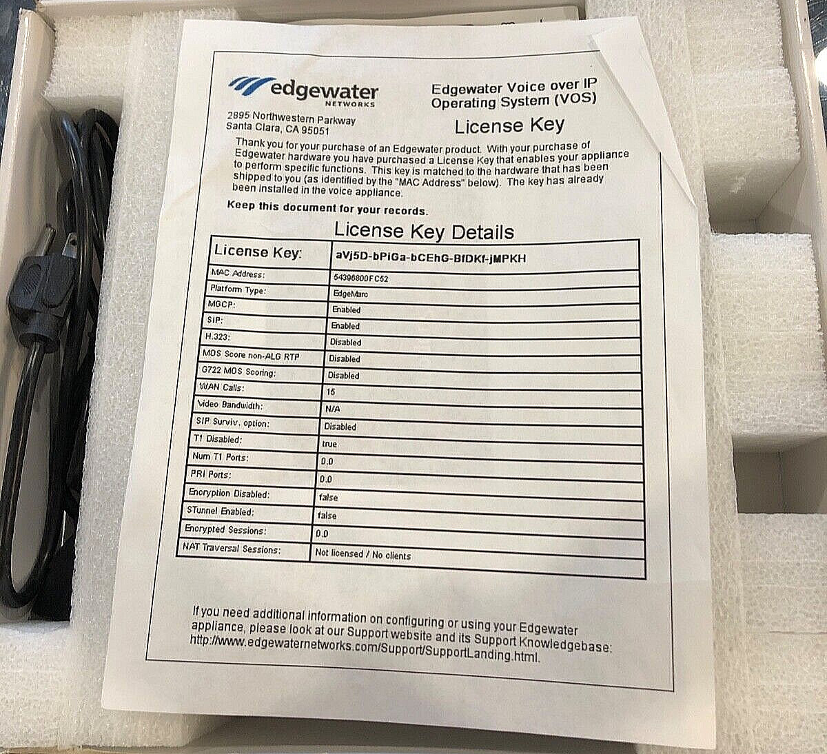 Edgewater Network EdgeMarc 4550 Enterprise Session Border Controller ESBC Router