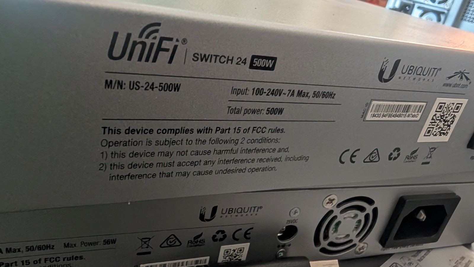 Ubiquiti Networks UniFi (US24500W) 24 Port Rack Mountable Ethernet Switches
