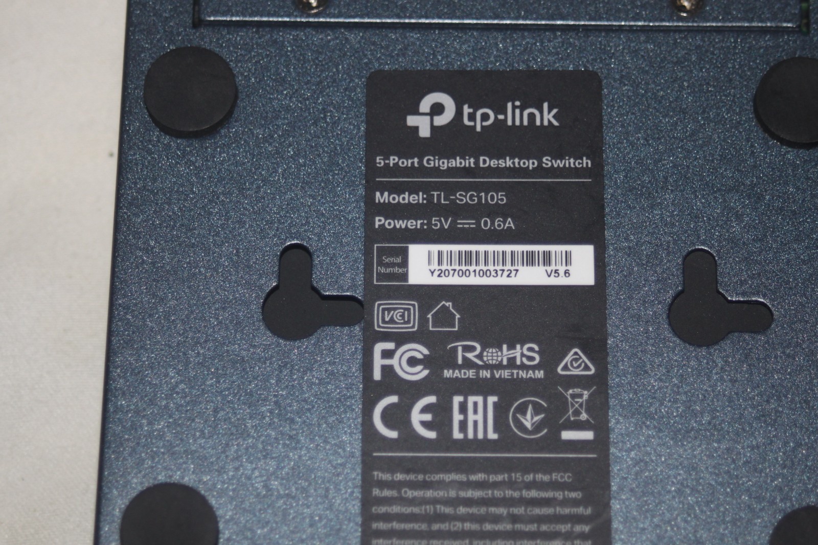 Lot of 2 TP-Link TL-SG105 5-Port Gigabit Easy Smart Switch (NO AC Adapter)