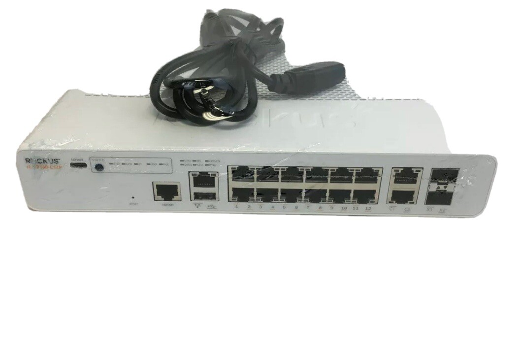 Ruckus Brocade ICX 7150 12-Port Compact PoE+ Switch (ICX7150-C12P-2X1G)