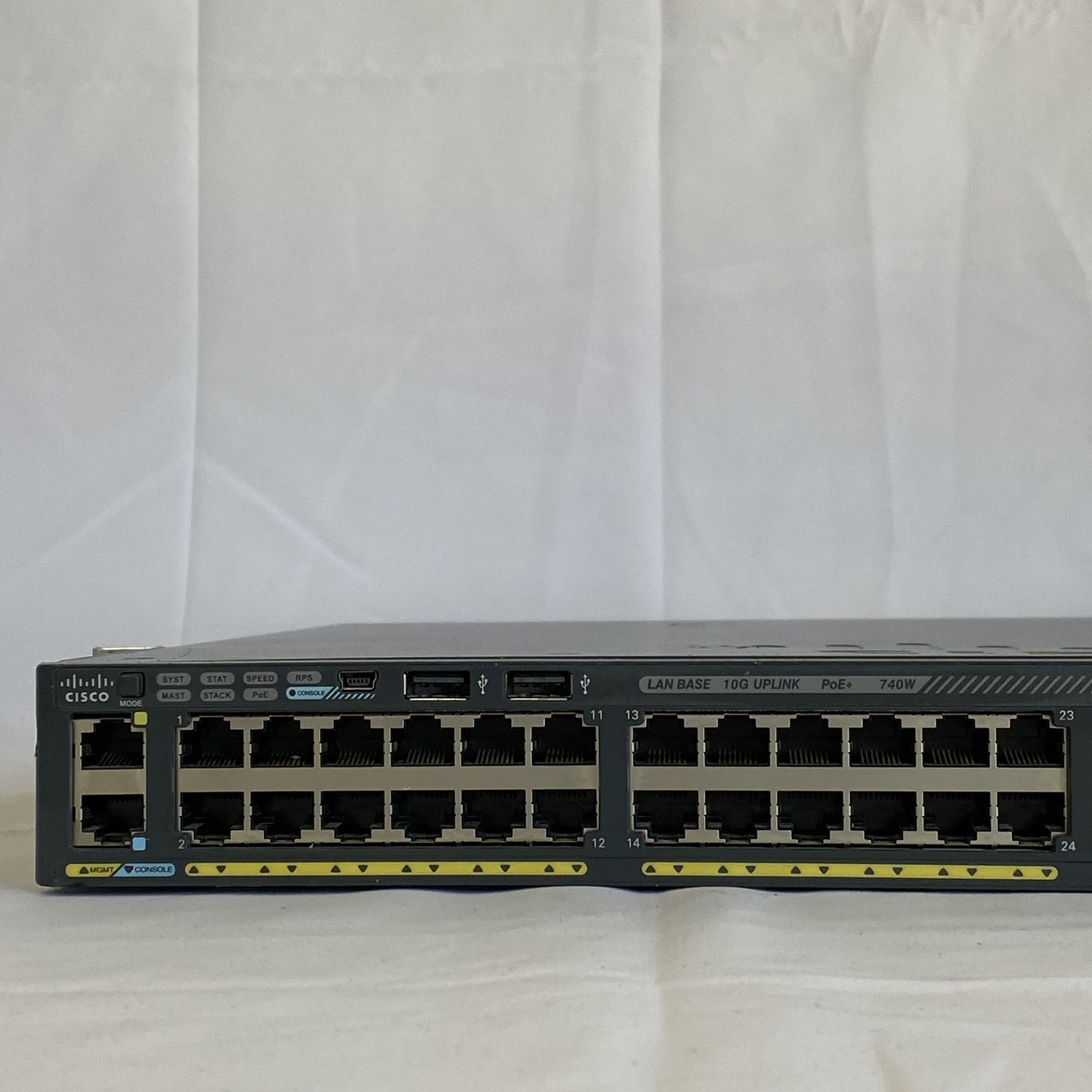 Cisco Catalyst 2960-X Series Switch 48 Port WS-C2960X-48FPD-L w/ Rack Ears