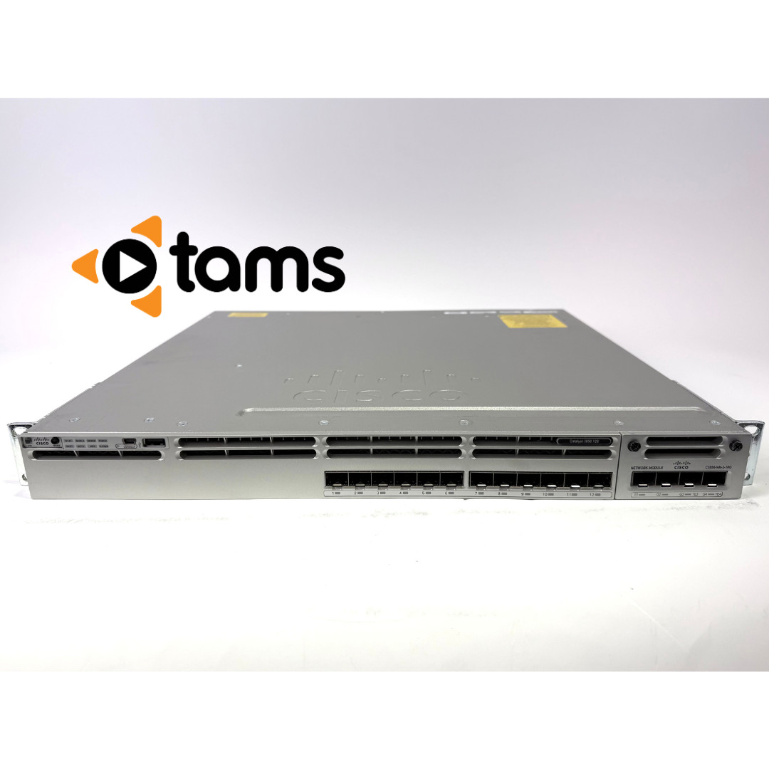 Cisco Catalyst WS-C3850-12S-E 12-Port Gigabit SFP Switch w/ C3850-NM-2-10G