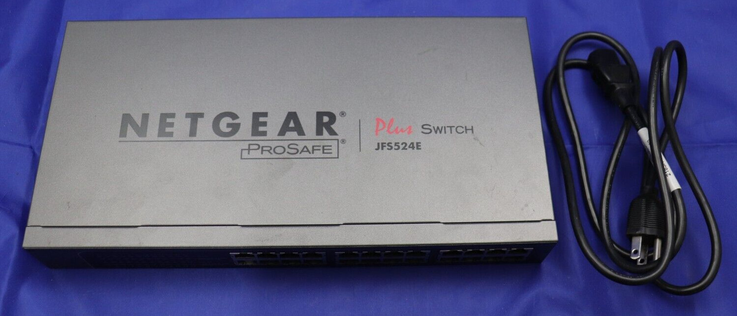 Netgear ProSafe Plus JFS524E 24-Port Fast Ethernet Unmanaged Switch