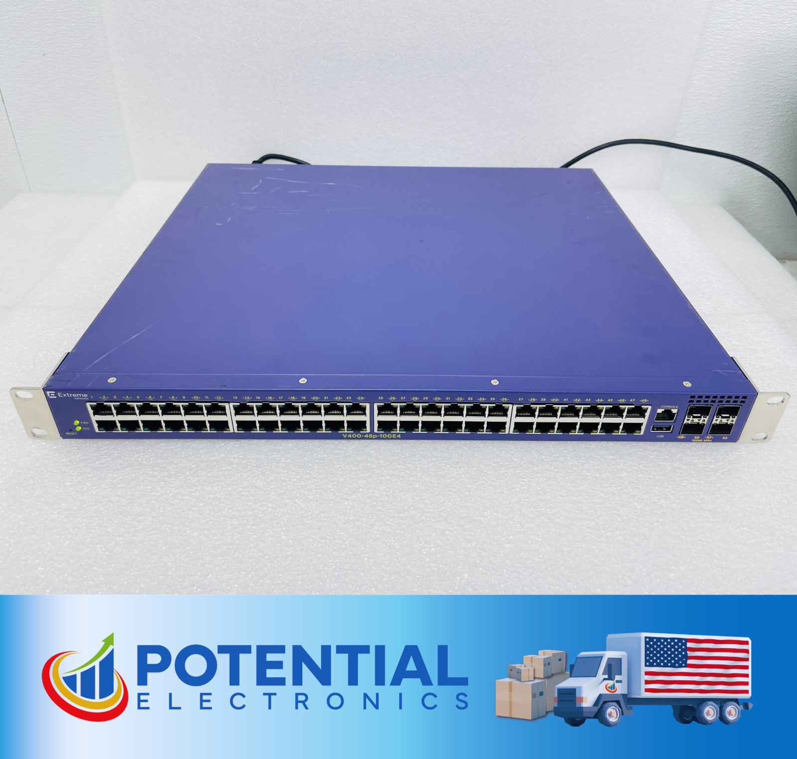 Extreme V400-48P-10GE4 V400 Series 48-Port Gigabit PoE+ 4-Port 10GbE SFP+ Switch
