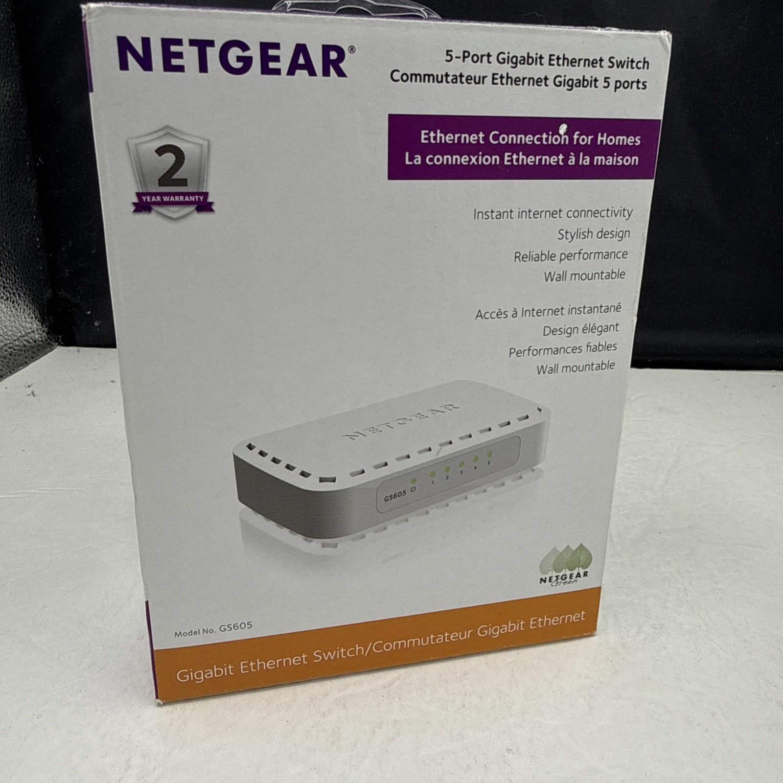 NETGEAR GS605v5 5-Port Gigabit Ethernet Switch (NEW IN BOX) Guaranteed
