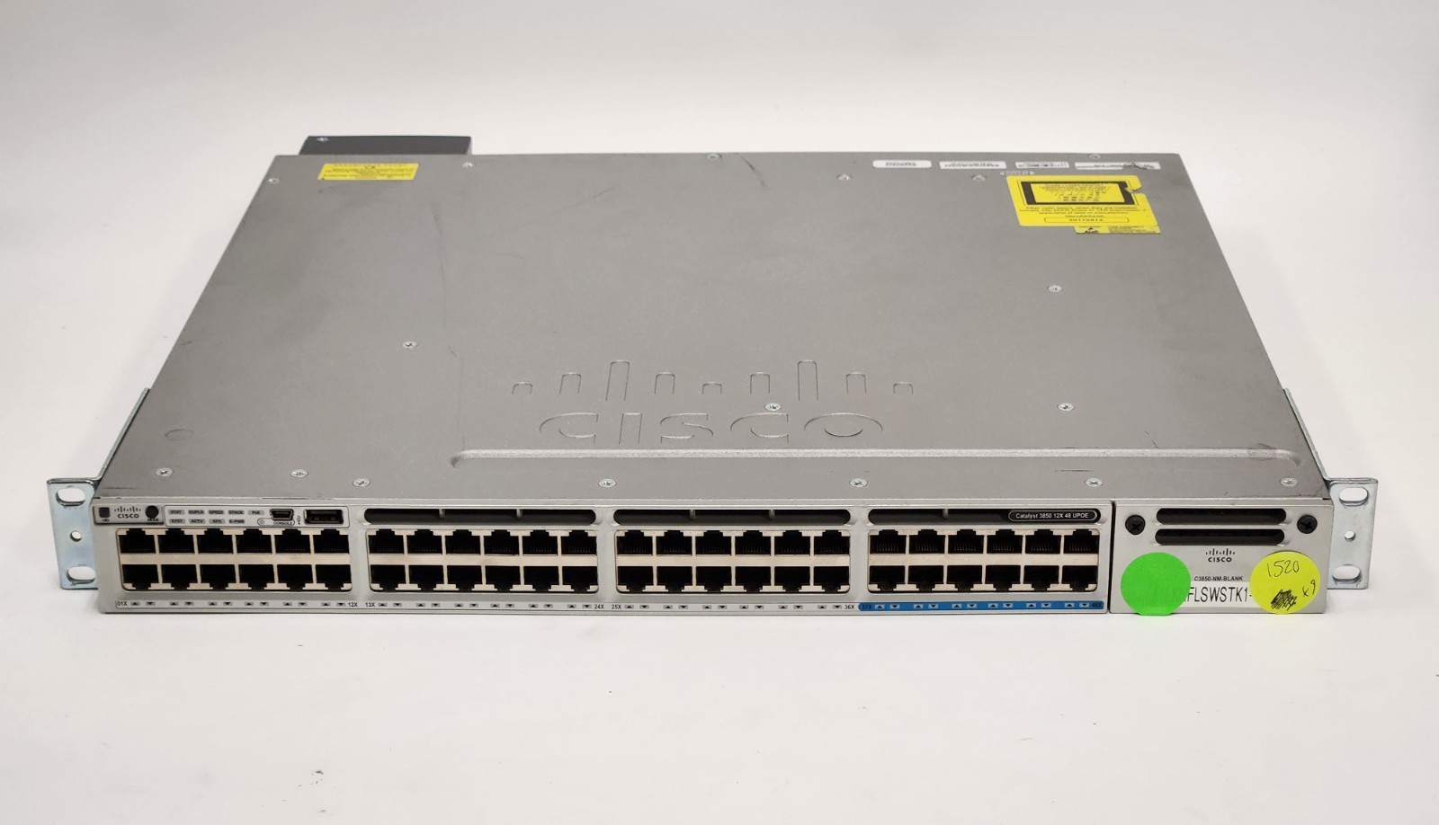 Cisco Catalyst 3850 WS-C3850-12X48U-S 48-Port UPOE Switch 2x PWR Supply