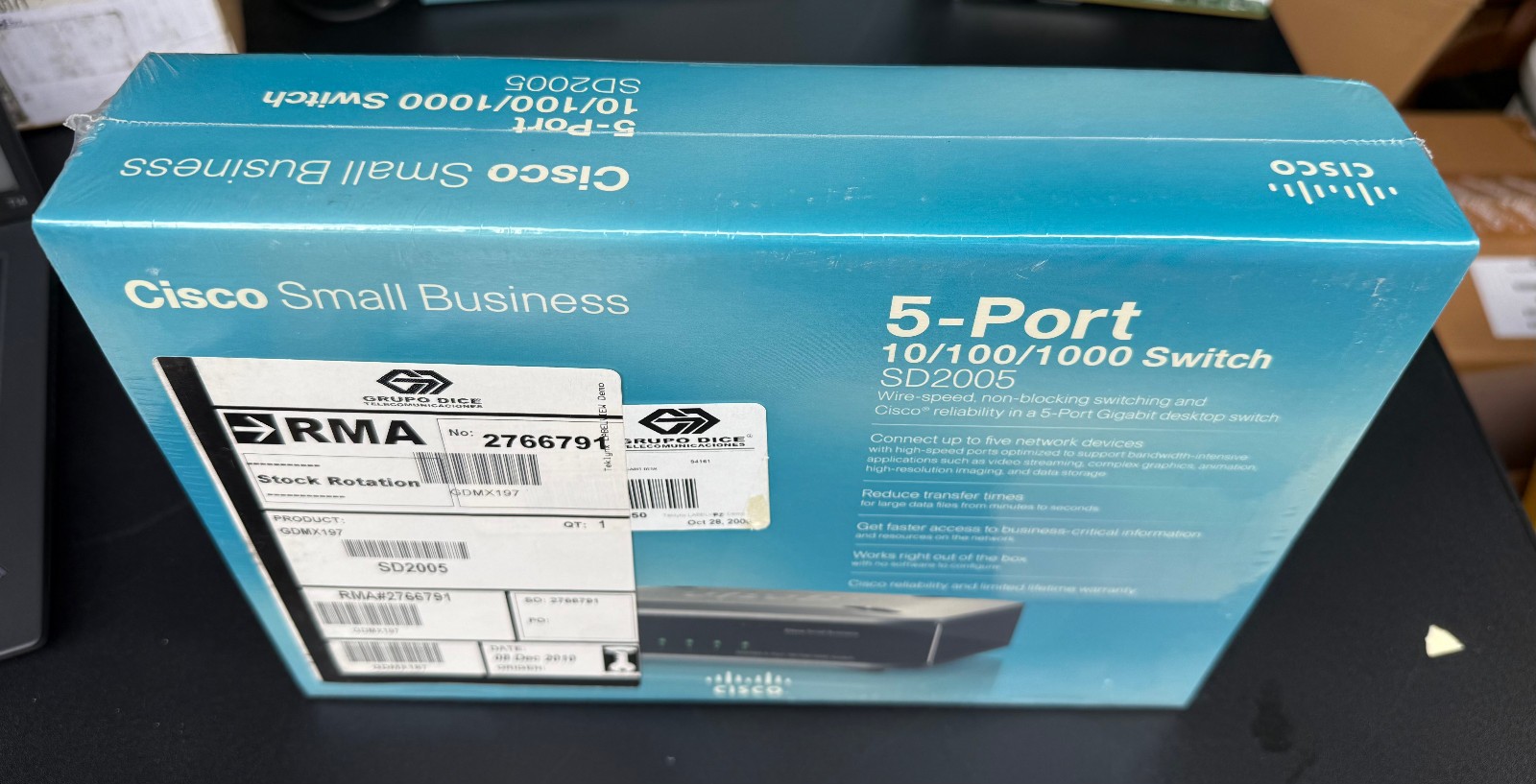 BRAND NEW SEALED Cisco SD2005 5-Port 10/100/1000 High Speed Gigabit Switch